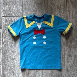 EUC -Taylor Joelle Donald Duck Blue Kids Shirt with Yellow Accents